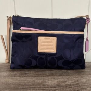 EUC Coach Weekend Signature Nylon Hippie Crossbody bag